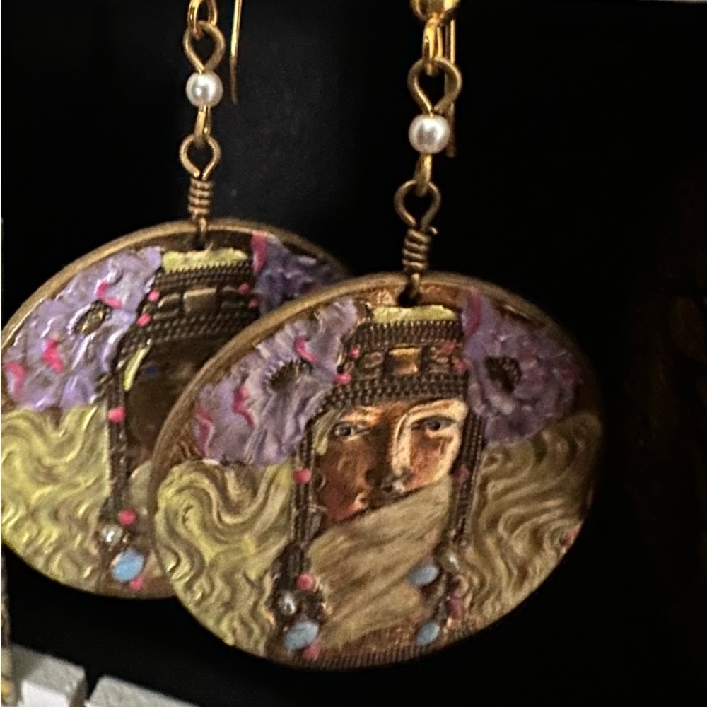 Unique art deco earrings